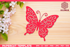 Papercut Butterfly Design, Butterfly SVG Cut File Product Image 2