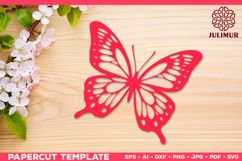 Papercut Butterfly Design, Butterfly SVG Cut File Product Image 3