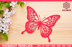 Papercut Butterfly Design, Butterfly SVG Cut File Product Image 4