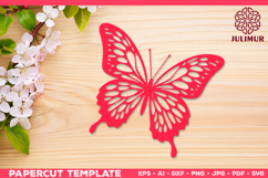 Papercut Butterfly Design, Butterfly SVG Cut File Product Image 5