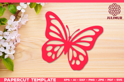 Papercut Butterfly Design, Butterfly SVG Cut File Product Image 1