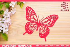 Papercut Butterfly Design, Butterfly SVG Cut File Product Image 4