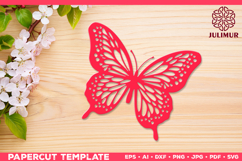 Papercut Butterfly Design, Butterfly SVG Cut File Product Image 1