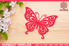 Papercut Butterfly Design, Butterfly SVG Cut File Product Image 2