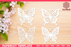 Papercut Butterfly Design, Butterfly SVG Cut File Product Image 1