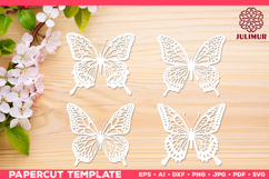 Papercut Butterfly Design, Butterfly SVG Cut File Product Image 1