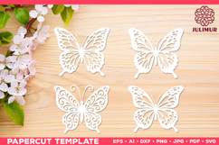 Papercut Butterfly Design, Butterfly SVG Cut File Bundle Product Image 5