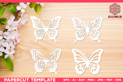 Papercut Butterfly Design, Butterfly SVG Cut File Product Image 1