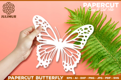 Papercut Butterfly Design, Butterfly SVG Cut File Product Image 1