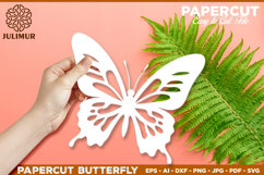 Papercut Butterfly Design, Butterfly SVG Cut File Product Image 1