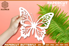 Papercut Butterfly Design, Butterfly SVG Cut File Product Image 1