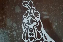 Papercut Peeking Chicken - Easy to Cut Farm Decoration SVG Product Image 3