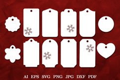 Christmas Gift Tags SVG. Christmas Tags Template. Xmas Decor Product Image 1