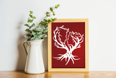 Tree of Love SVG, Romantic Tree Couple Product Image 3