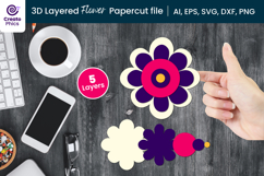papercut file-floral svg-cutting file-paper cutting-decorative-3d layered-papercut svg