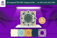 papercut file-floral svg-cutting file-paper cutting-decorative-3d layered-papercut svg