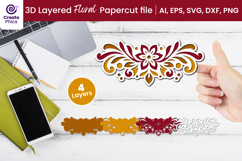 papercut file-floral svg-cutting file-paper cutting-decorative-3d layered-papercut svg