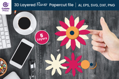 papercut file-floral svg-cutting file-paper cutting-decorative-3d layered-papercut svg