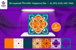 papercut file-floral svg-cutting file-paper cutting-decorative-3d layered-papercut svg