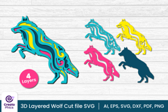 papercut file-laser cutting-paper cutting-wolf svg-animal svg-wolf layered papercut-animal svg