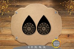 Flower Earrings Paper Cut SVG Product Image 1