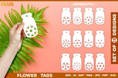Mason Jar Shaped Flower Gift Tags Product Image 1