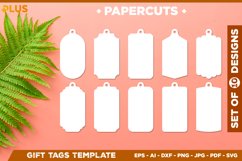 Decorative Paper Cutting Tags. Elegant Paper Cut Gift Tags Product Image 1