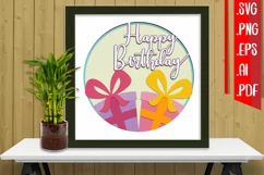 Birthday Layered Papercut 13 Svg Eps Ai Png Pdf Product Image 1