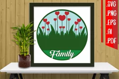 Family Layered Papercut 3 svg eps png ai pdf Product Image 1