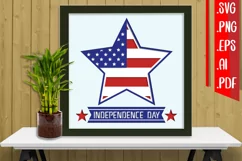 4th of July Layered Papercut 4 Svg Eps Ai Png Pdf Product Image 1
