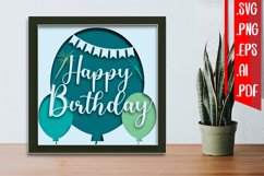 Birthday layered papercut 6 Product Image 1