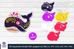 papercut-laser cutting-paper cut-3d layered-fish-whale-whale papercut file-ocean-sea