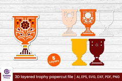 papercut-laser cutting-paper cut-3d layered-trophy svg-papercut-decorative-award-cup-winner