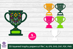 papercut-laser cutting-paper cut-3d layered-trophy svg-papercut-decorative-award-cup-winner
