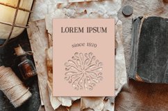 papercut mandala cards on vintage paper with potion