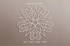Poinsettia SVG DXF PNG cut files, Mandala Christmas Flower Product Image 5