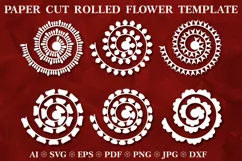 Rolled Paper Flowers SVG. Rolled Roses SVG. Paper Flower SVG Product Image 1