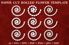 Paper Flower SVG. Rolled Paper Flowers SVG. Rolled Roses SVG Product Image 1