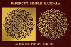 Papercut Mandala SVG, Simple Mandala Cut File, Mandala SVG Product Image 1