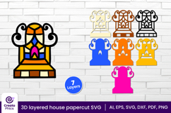 papercut-whimsical-3d svg-3d layered-cute house svg-hut svg-home-house papercut file