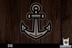 Anchor SVG, layered papercut svg cut file Product Image 1