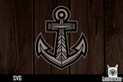 Anchor SVG, layered papercut svg cut file Product Image 1