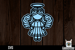 Angel SVG, layered papercut svg cut file Product Image 1