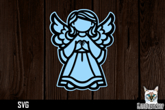 Angel SVG, layered papercut svg cut file Product Image 1