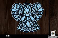 Angel SVG, layered papercut svg cut file Product Image 1