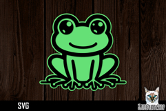 Frog SVG, layered papercut svg cut file Product Image 1