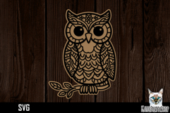 Owl SVG, layered papercut animal svg cut file Product Image 1