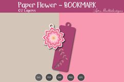 Paper Flower Bookmark Template Product Image 2