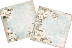 Dusty Blue Magnolia Digital Paper Pack Product Image 5