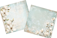 Dusty Blue Magnolia Digital Paper Pack Product Image 6